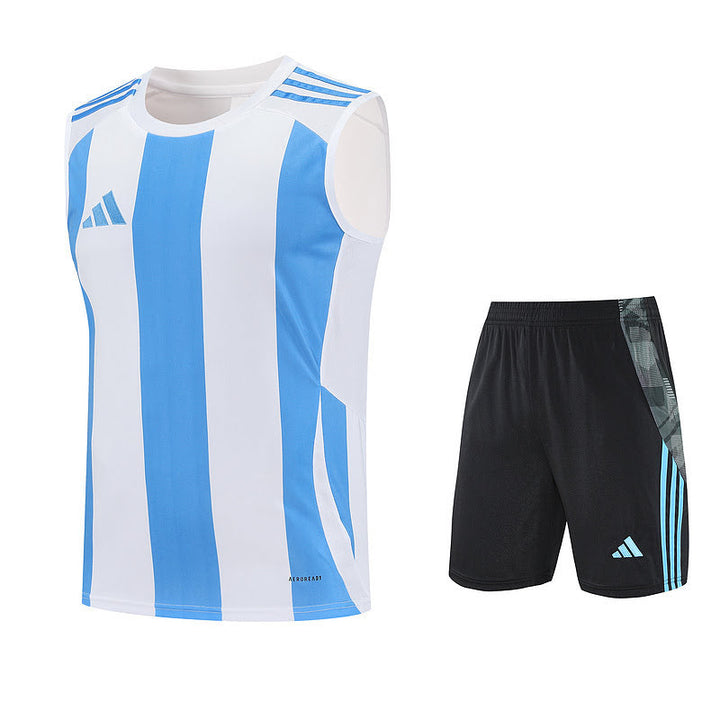 Adidas Training Tank Top Kit - Striped Blue/White