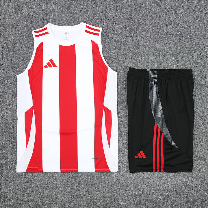 Adidas Training Tank Top Kit - Striped Red/White