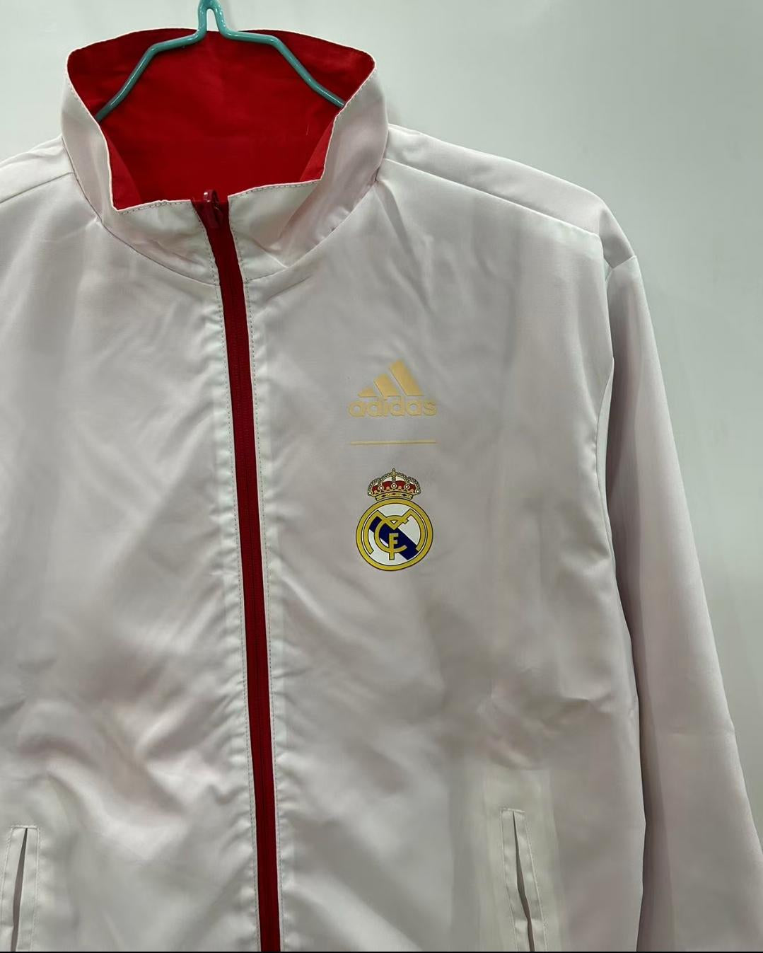 Real Madrid Reversible Windbreaker Jacket - Red/White