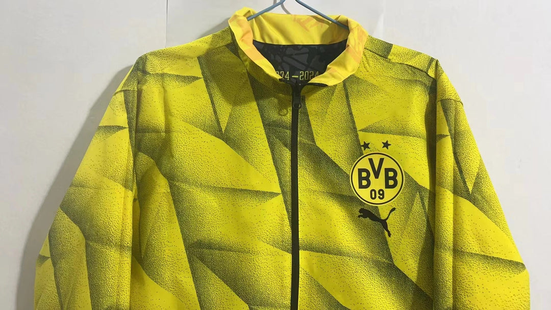 Borussia Dortmund Reversible Windbreaker Jacket - Yellow