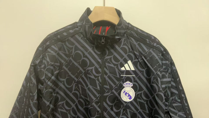 Real Madrid Reversible Windbreaker Jacket - Red/Black