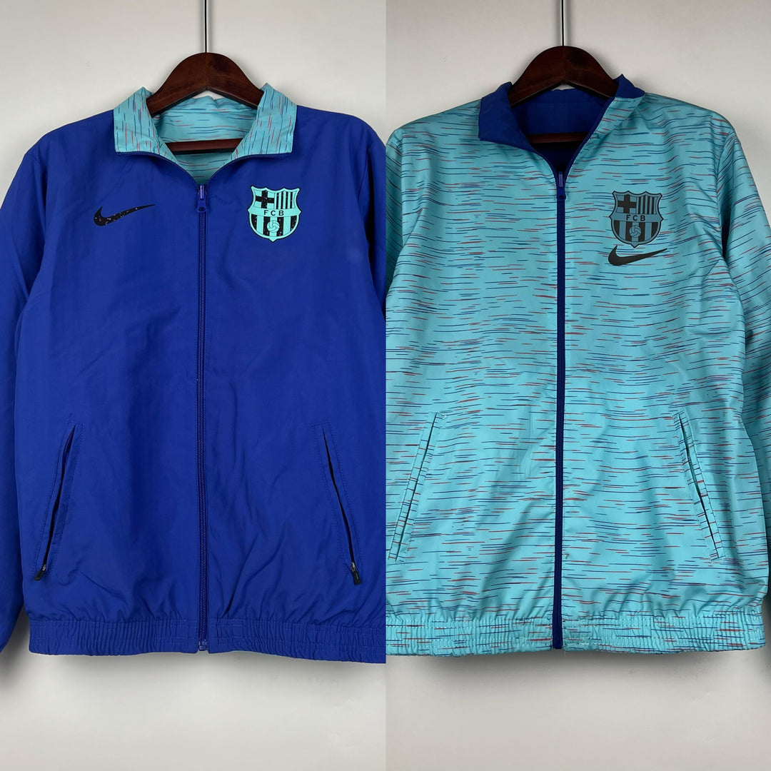 Barcelona Reversible Windbreaker Jacket - Blue/Turquoise