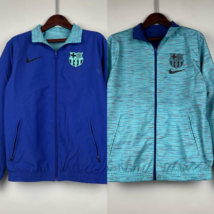 Barcelona Reversible Windbreaker Jacket - Blue/Turquoise