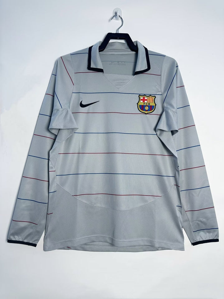Barcelona 03/04 Away Retro Shirt - Long Sleeve