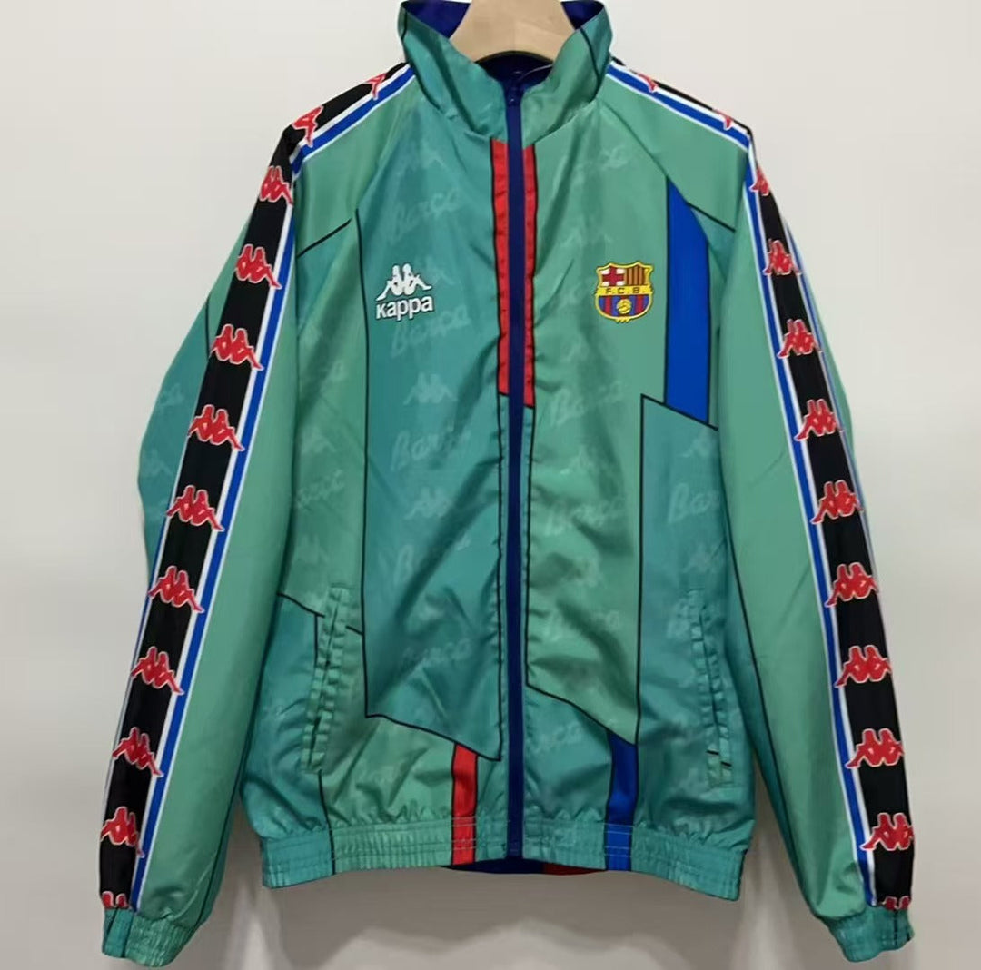 Barcelona Reversible Windbreaker Jacket 1996/97 - Turquoise/Red