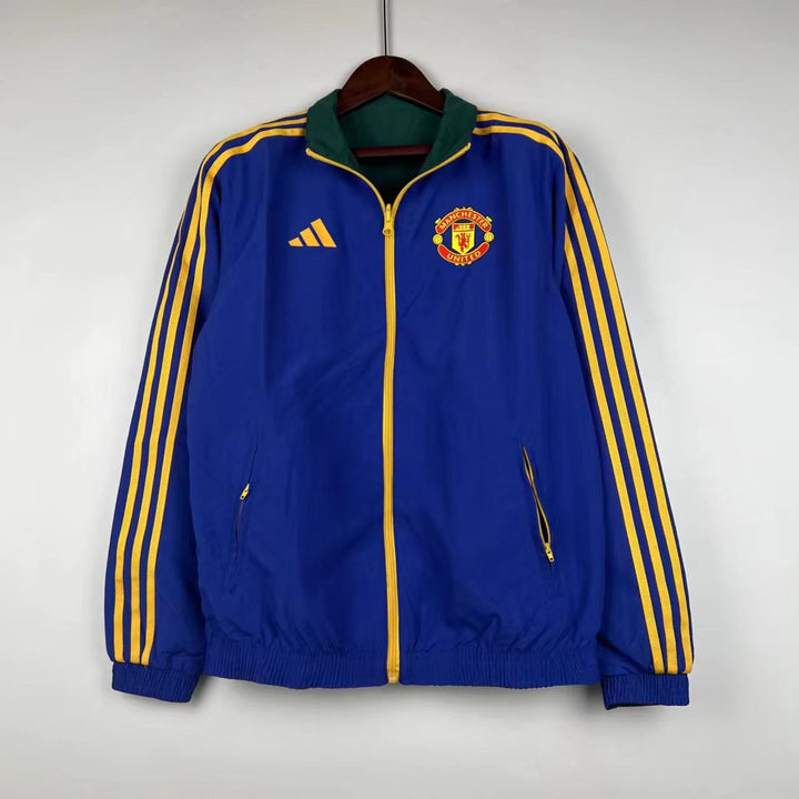 Manchester United Reversible Windbreaker Jacket - Green/Blue