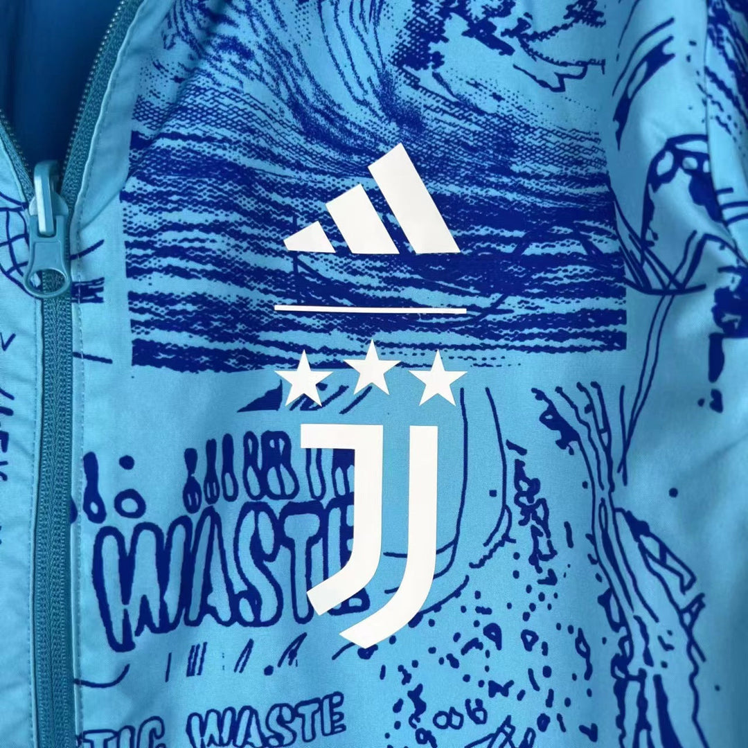 Juventus Reversible Windbreaker Jacket - Light Blue