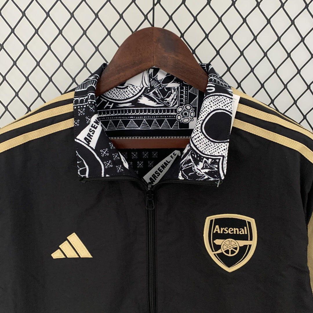 Arsenal Reversible Windbreaker Jacket - Black