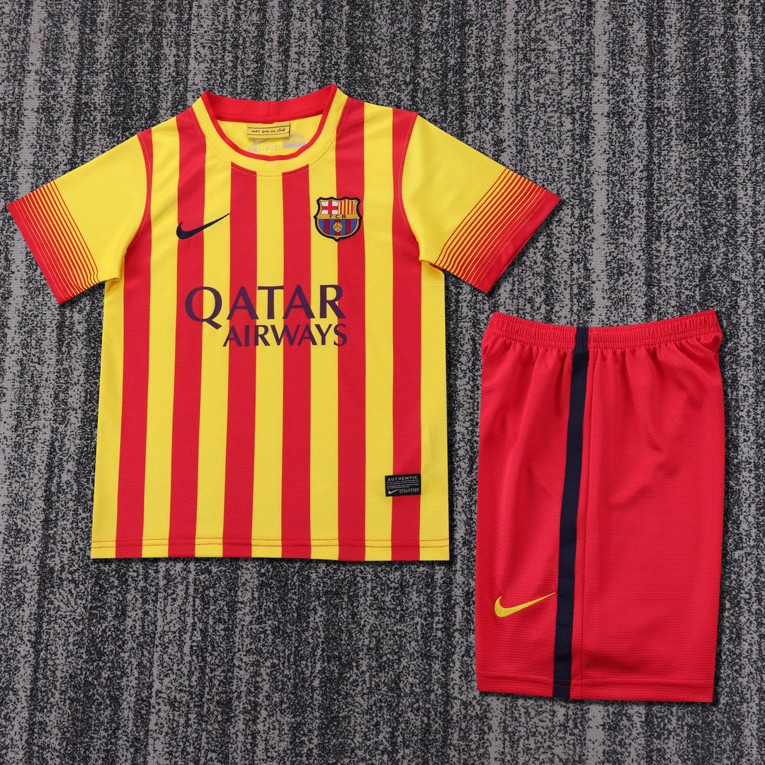 Barcelona 13/14 Children's Away Retro Set