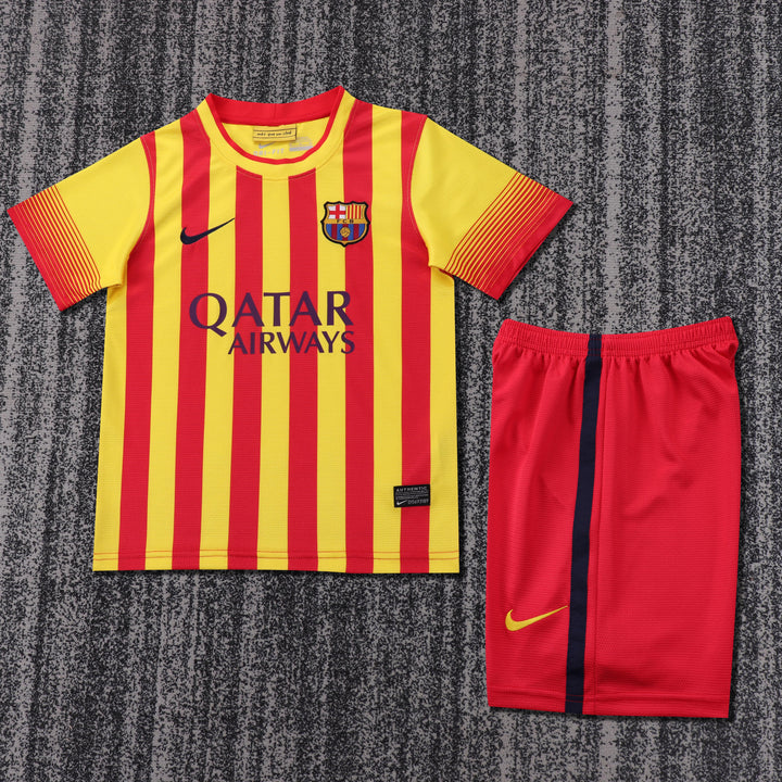 Barcelona 13/14 Children's Away Retro Set