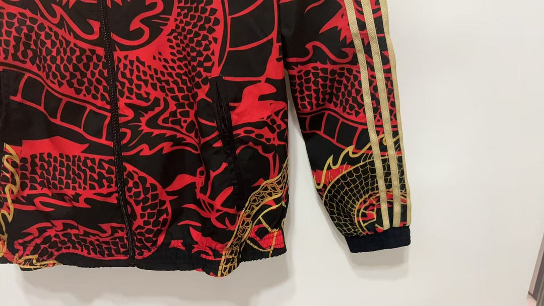 Real Madrid Reversible Windbreaker Jacket - Red/Black