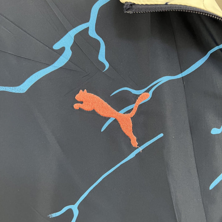 Manchester City Reversible Windbreaker Jacket - Navy Blue/Green