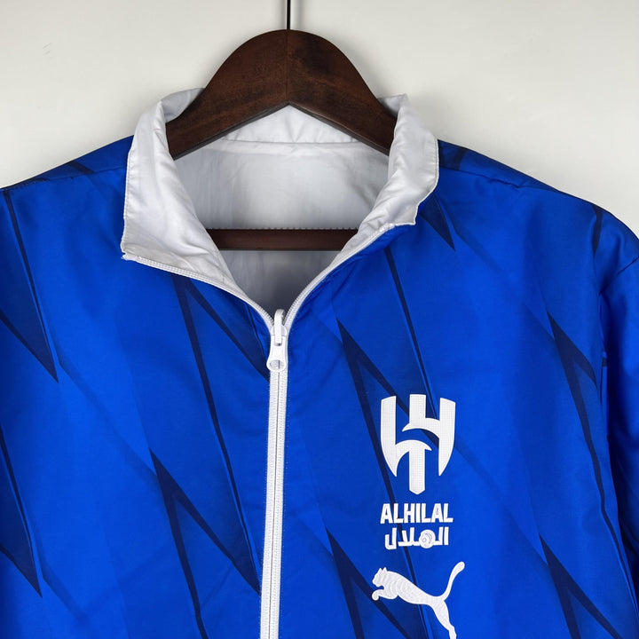 Algeria Reversible Windbreaker Jacket - Blue/White II