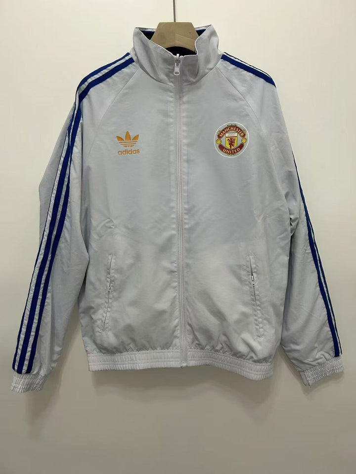 Manchester United 1996/97 Reversible Windbreaker Jacket - Blue/Gray