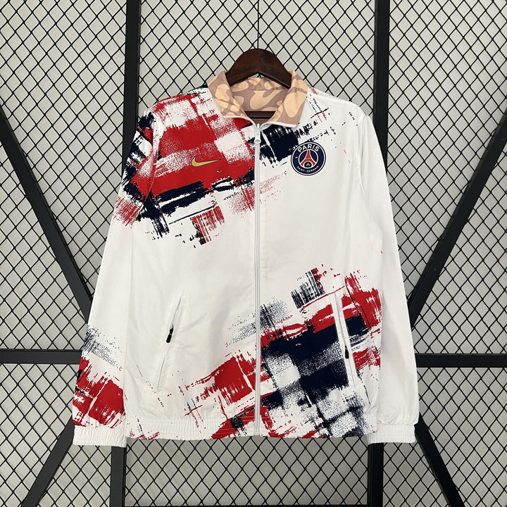 PSG Reversible Windbreaker Jacket - Salmon/White