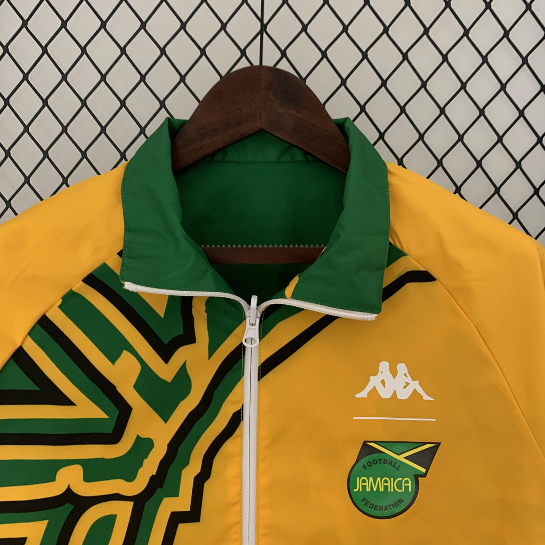 Jamaica Reversible Windbreaker Jacket - Green/Yellow