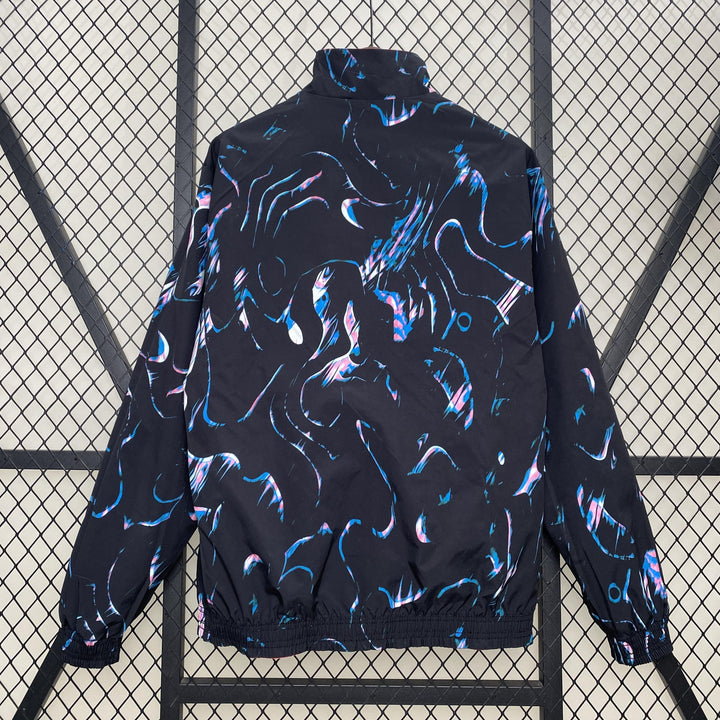 Real Madrid Reversible Windbreaker Jacket - Black/Red