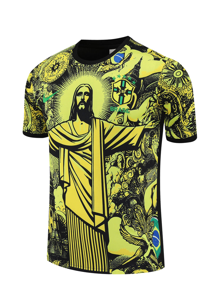Brazil 2025/26 Training Shirt - Yellow/Black