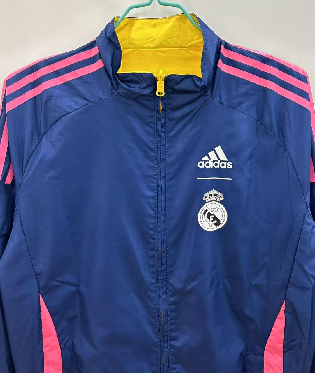 Real Madrid Windbreaker Jacket - Navy Blue/Pink