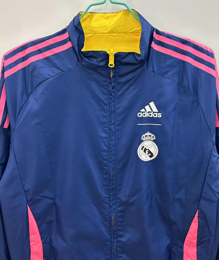 Real Madrid Windbreaker Jacket - Navy Blue/Pink