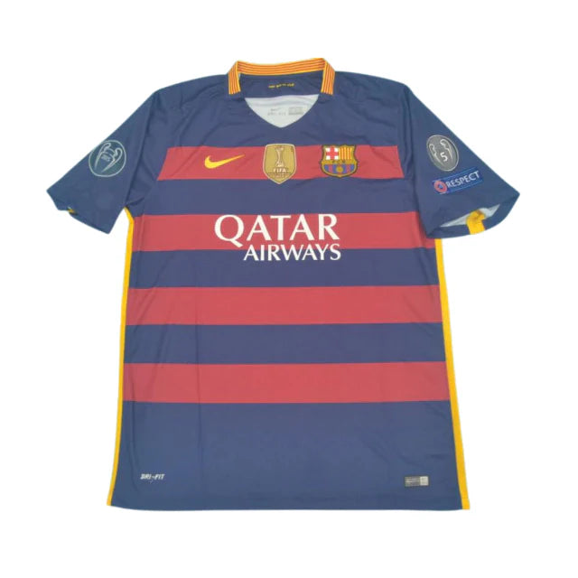 Barcelona 2015/16 Retro Shirt - Messi #10 (+Patches)