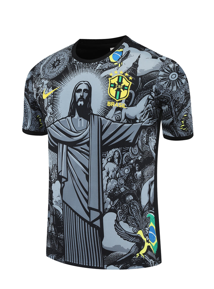 Brazil 2025/26 Training Shirt - Gray/Black