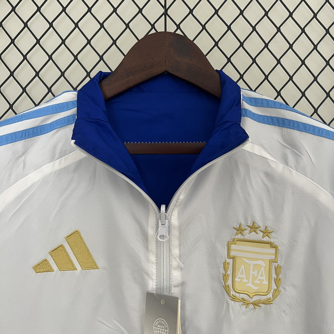 Argentina Reversible Windbreaker Jacket - Dark Blue/White