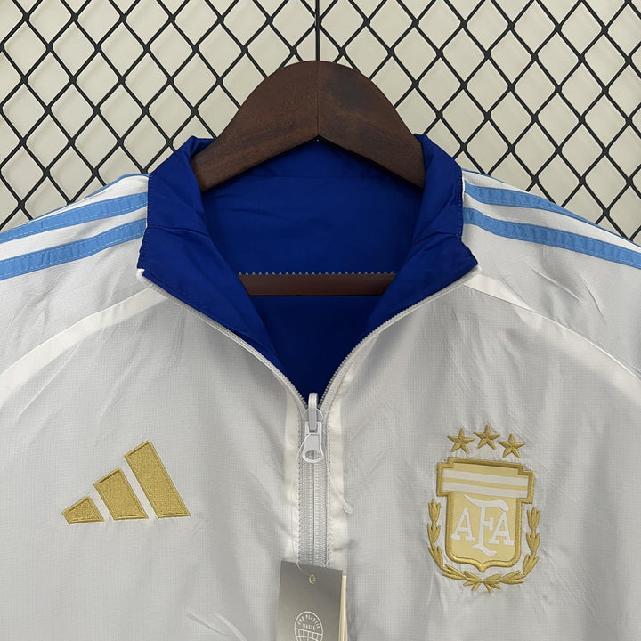 Argentina Reversible Windbreaker Jacket - Dark Blue/White