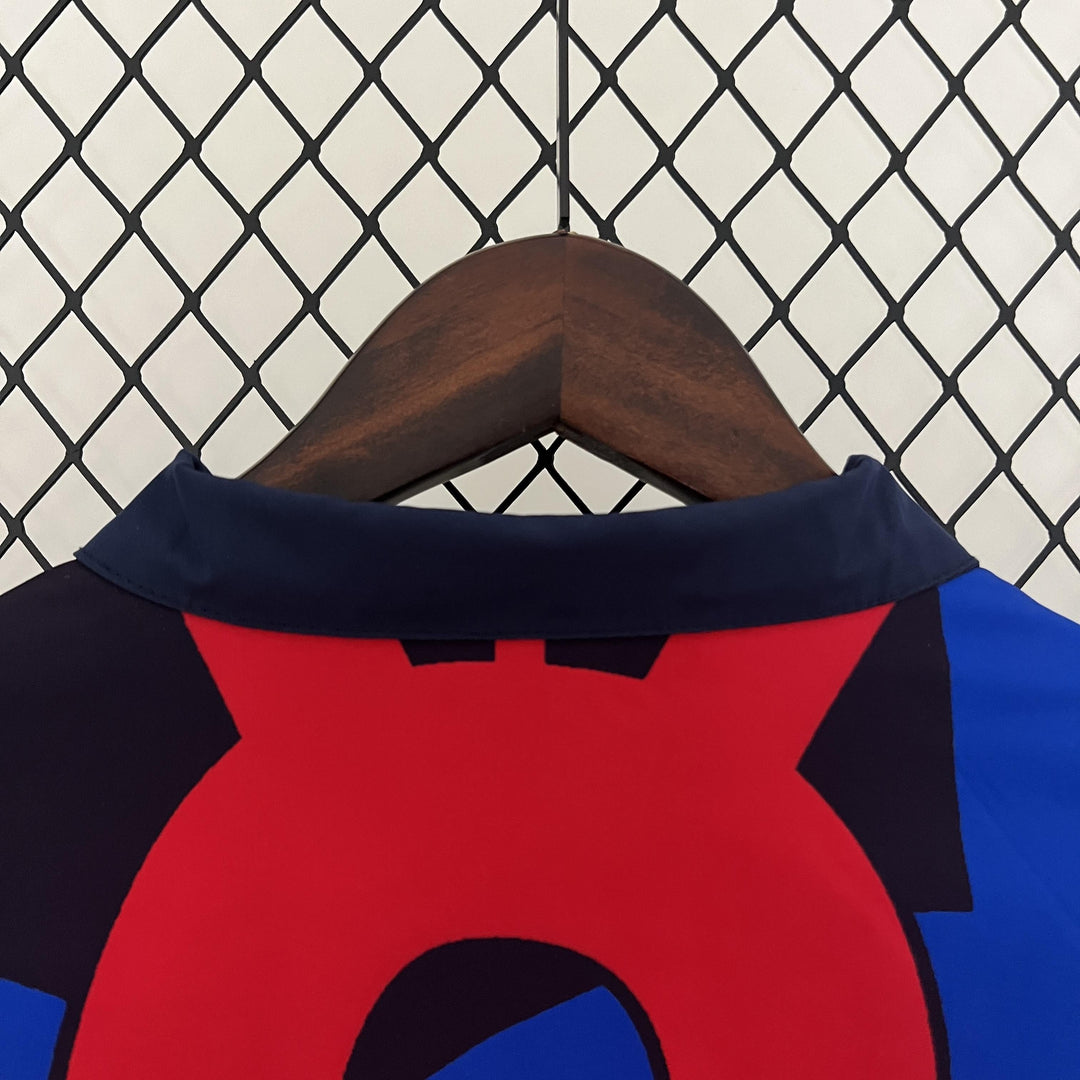 Barcelona Reversible Windbreaker Jacket - Navy Blue/Red