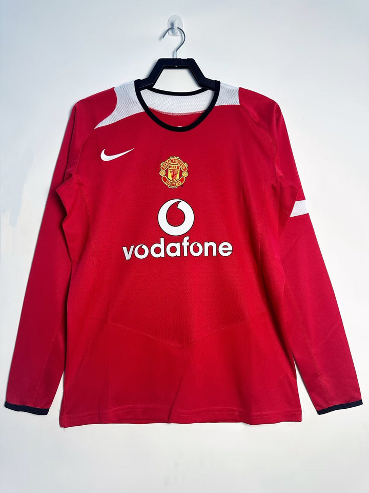 Manchester United 05/06 Home Retro Shirt - Long Sleeve