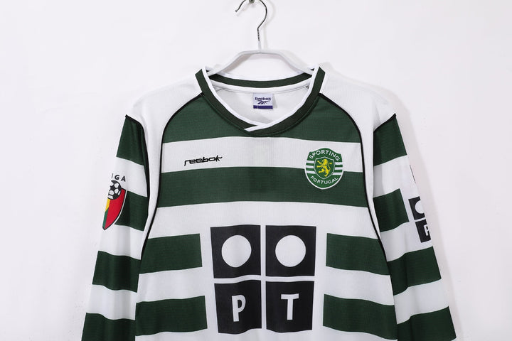 Sporting 01/03 Home Retro Shirt - Long Sleeve