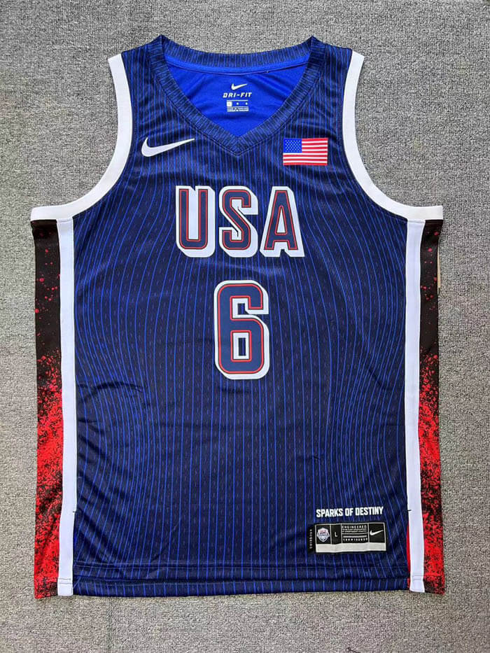 USA basketball Olympics 2024 Jersey - Blue