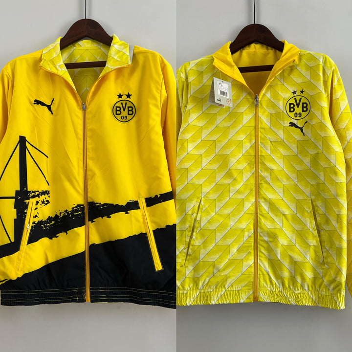 Borussia Dortmund Reversible Windbreaker Jacket - Yellow II