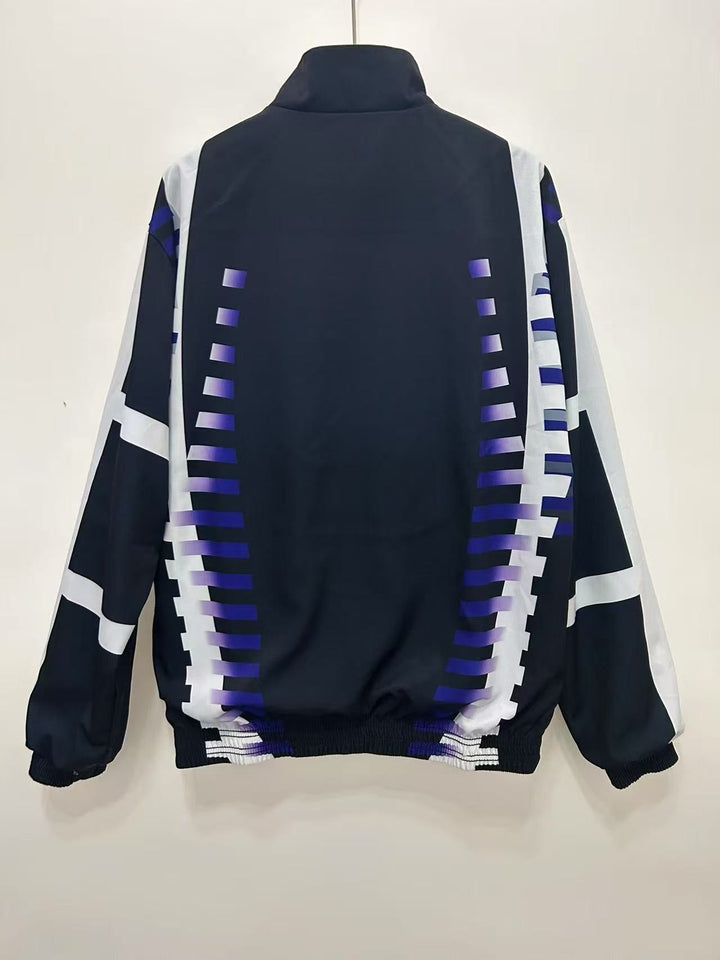 Real Madrid 1997/98 Reversible Windbreaker Jacket - Black/Light Blue