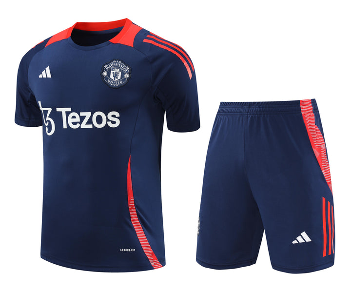 Manchester United 2024/25 Training Kit - Navy Blue/Orange