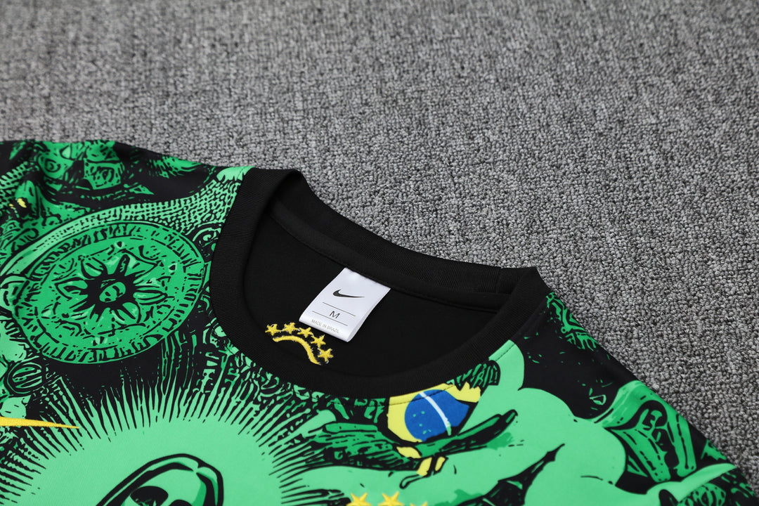 Brazil 2025/26 Training Kit - Black/Green