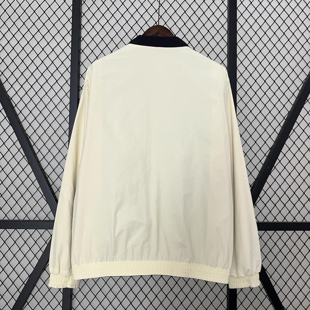 Borussia Dortmund Reversible Windbreaker Jacket - Off-White/Black
