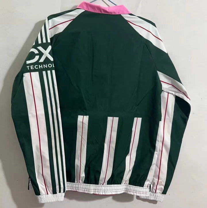 Manchester United Reversible Windbreaker Jacket - Green/Pink