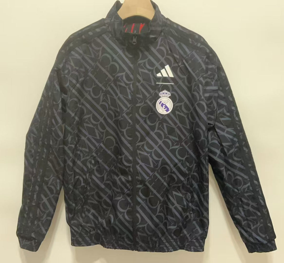 Real Madrid Reversible Windbreaker Jacket - Red/Black