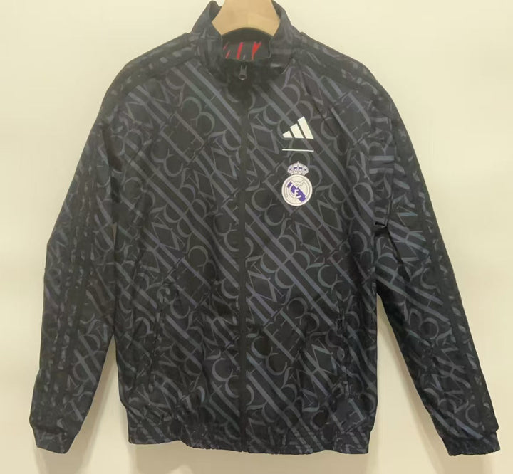 Real Madrid Reversible Windbreaker Jacket - Red/Black