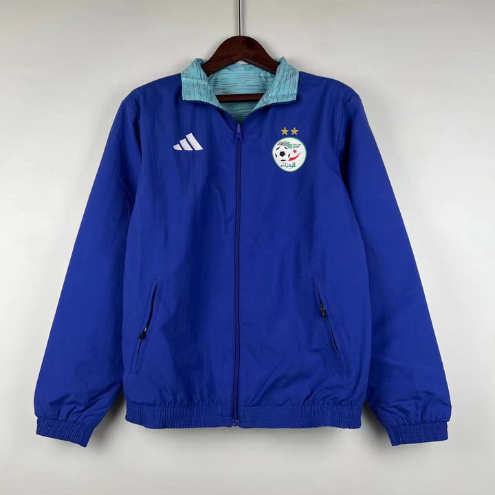 Algeria Reversible Windbreaker Jacket - Blue/Turquoise