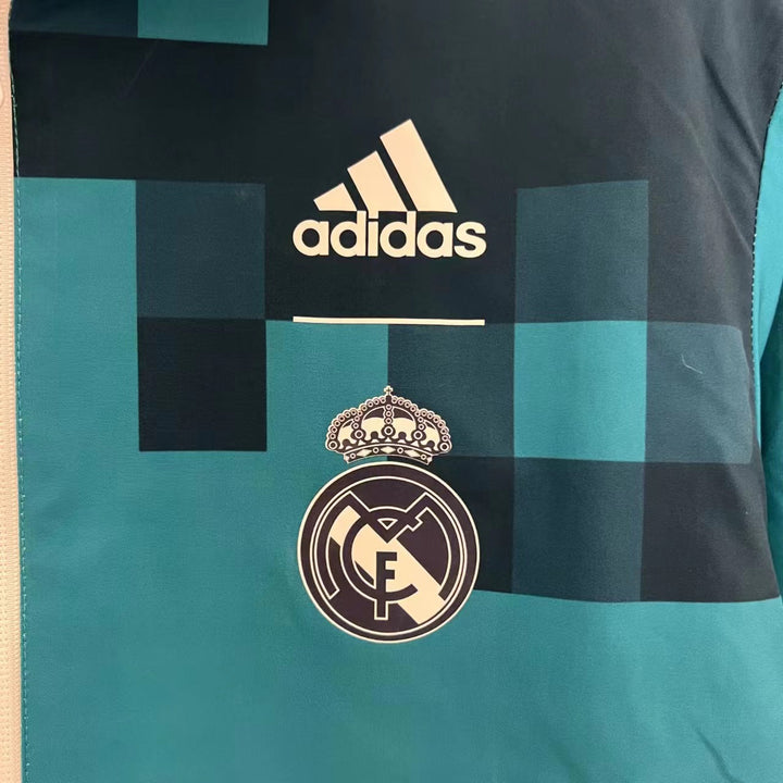 Real Madrid Reversible Windbreaker Jacket - White/Turquoise