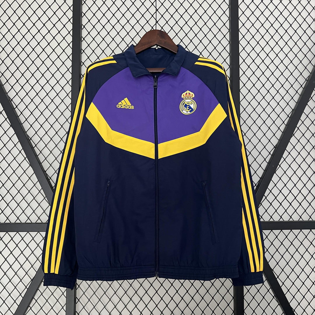 Real Madrid Reversible Windbreaker Jacket - Navy Blue