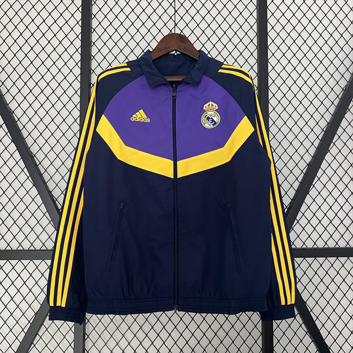 Real Madrid Reversible Windbreaker Jacket - Navy Blue