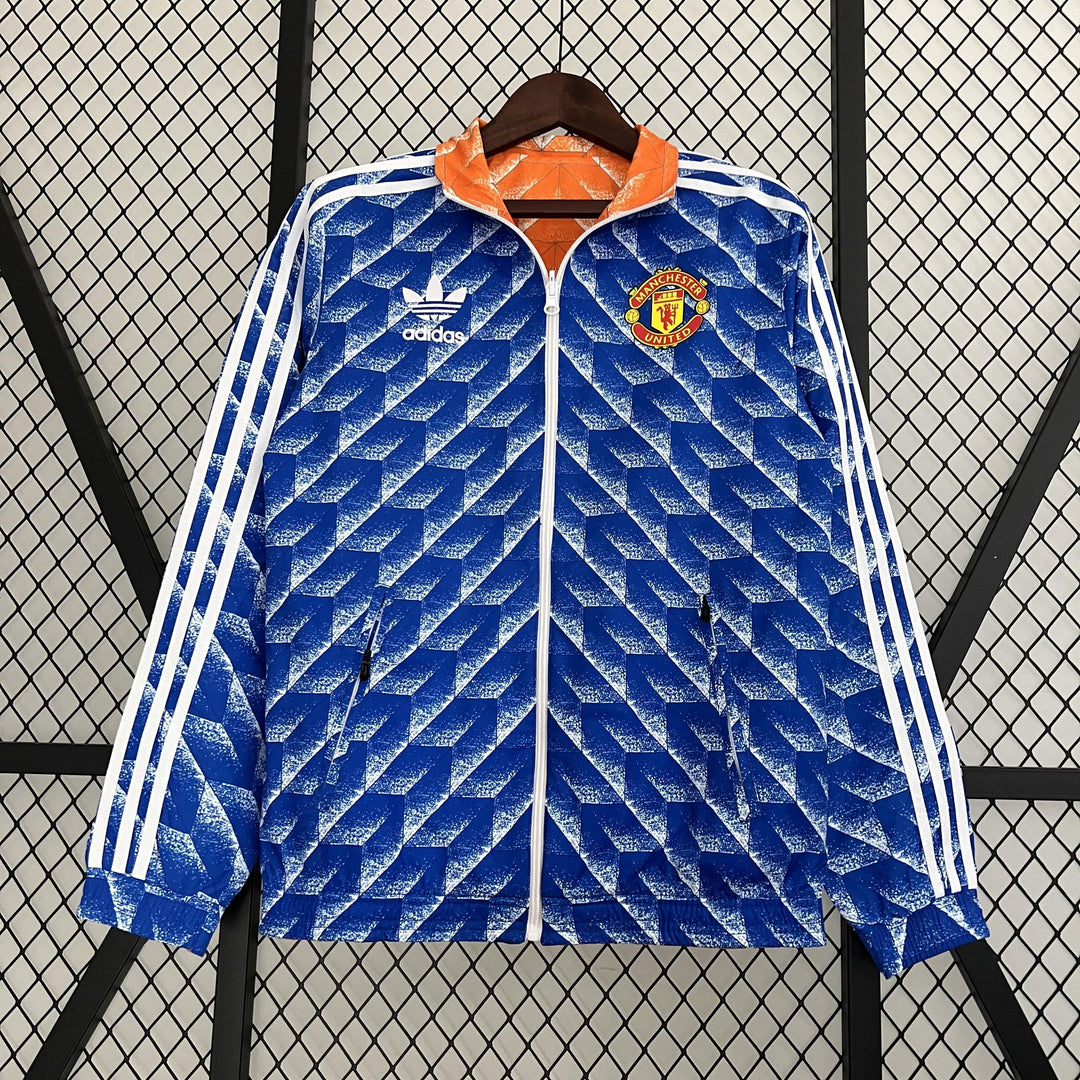 Manchester United Reversible Windbreaker Jacket - Blue/Orange