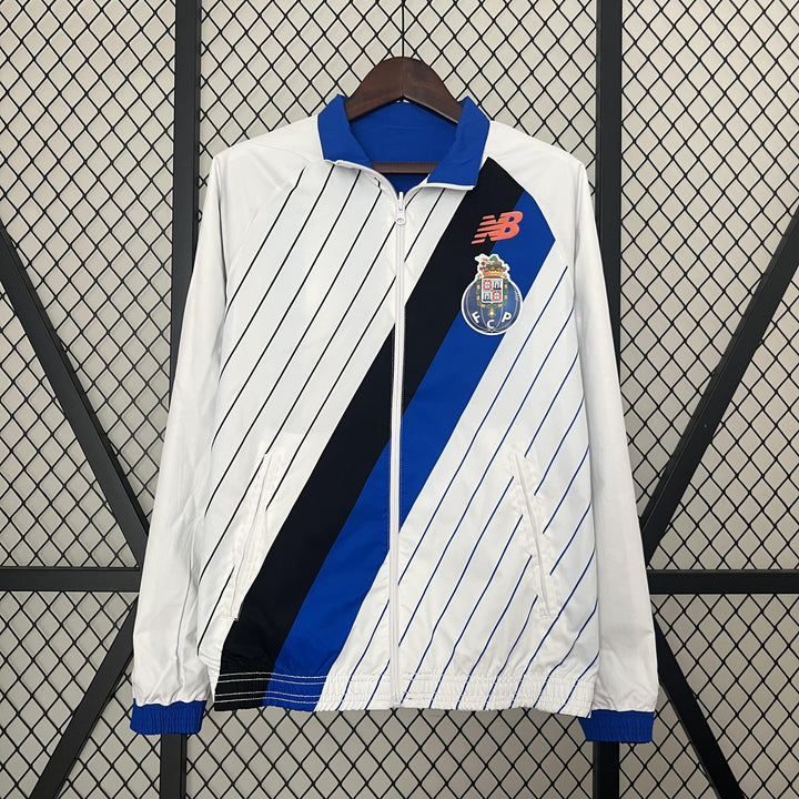 Porto Reversible Windbreaker Jacket - White/Blue