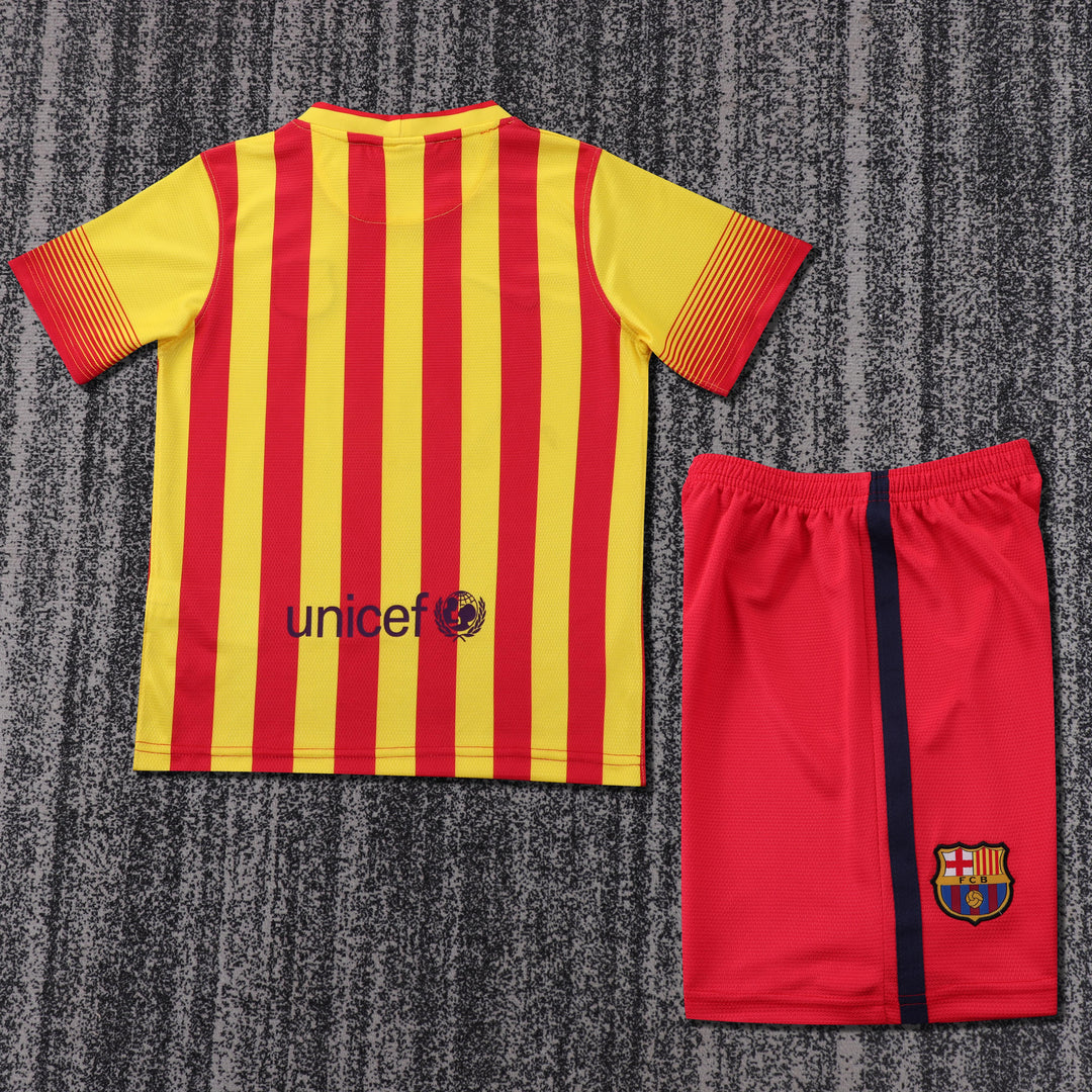 Barcelona 13/14 Children's Away Retro Set