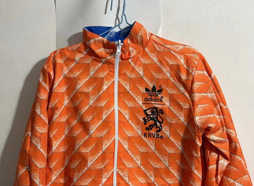 Netherlands Reversible Windbreaker Jacket - Orange/Blue