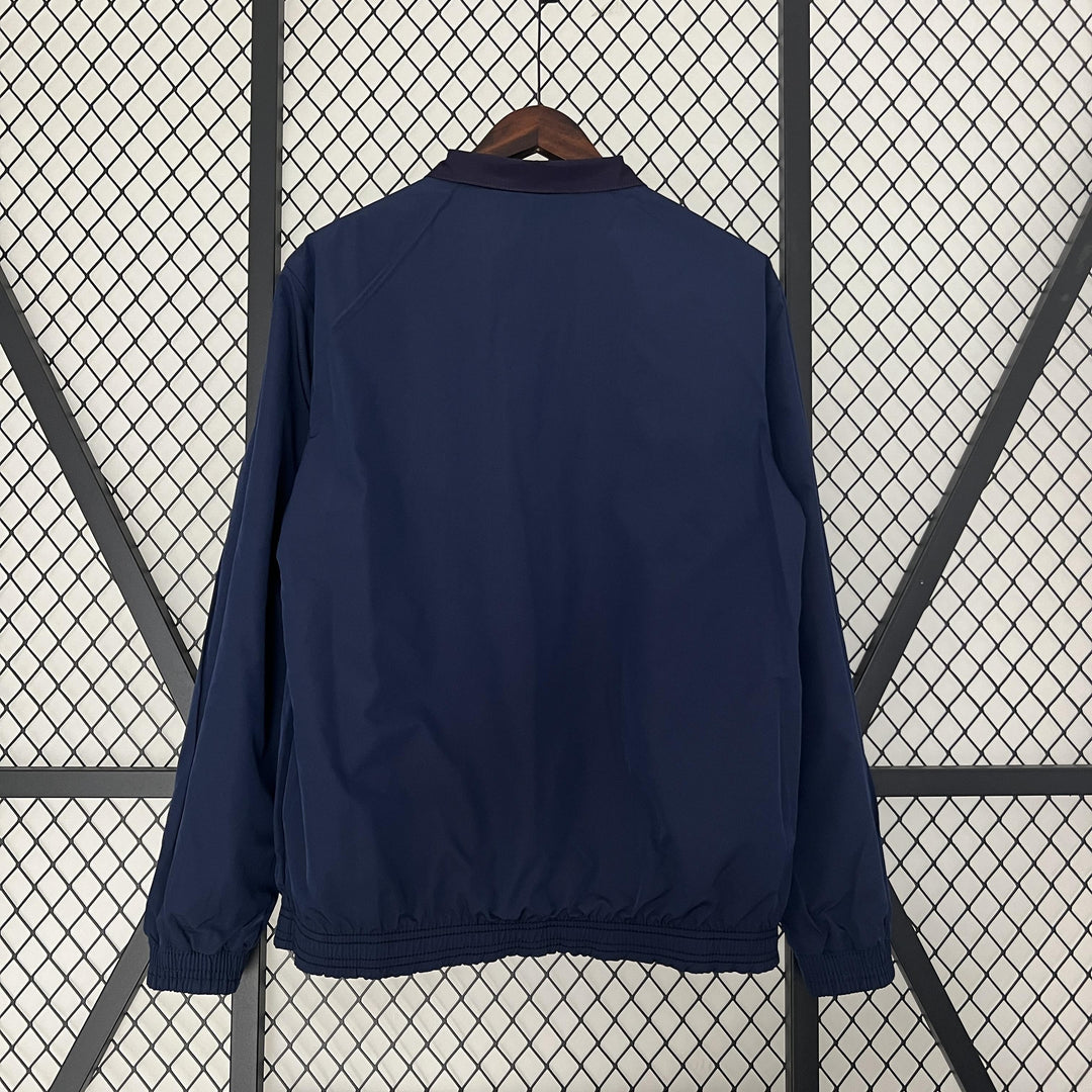 Barcelona Reversible Windbreaker Jacket - Navy Blue/Red