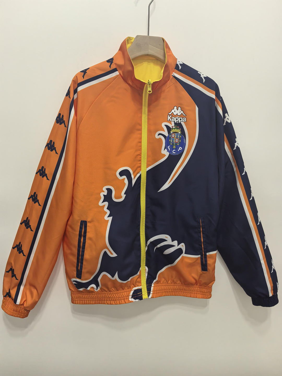 Porto 1997 Reversible Windbreaker Jacket - Yellow/Orange